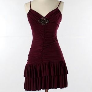 Jessica McClintock Maroon Cocktail Dress